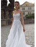 Ivory Lace Organza Scalloped Wedding Dress